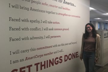 Erin at the Americorps Headquarters