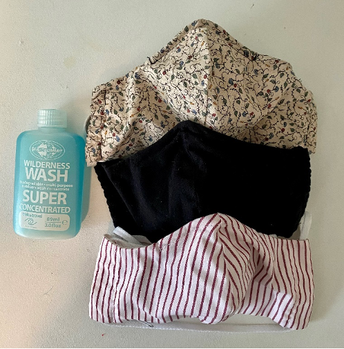 Masks and wash included in care packages